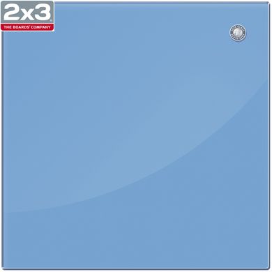 Стеклянная магнитно-маркерная доска голубая 45x45 см TSZ4545N