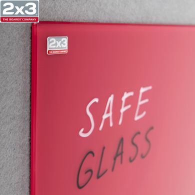 Скляна магнітно-маркерна дошка червона 45x45 см TSZ4545R