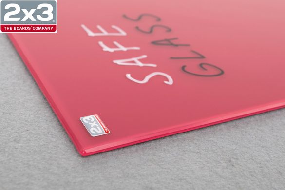 Стеклянная магнитно-маркерная доска красная 45x45 см TSZ4545R