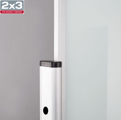 Доска 90x120 см двусторонняя со стеклянной поверхностью (черная/белая), магнитная, мобильная TDSZ129 B/W