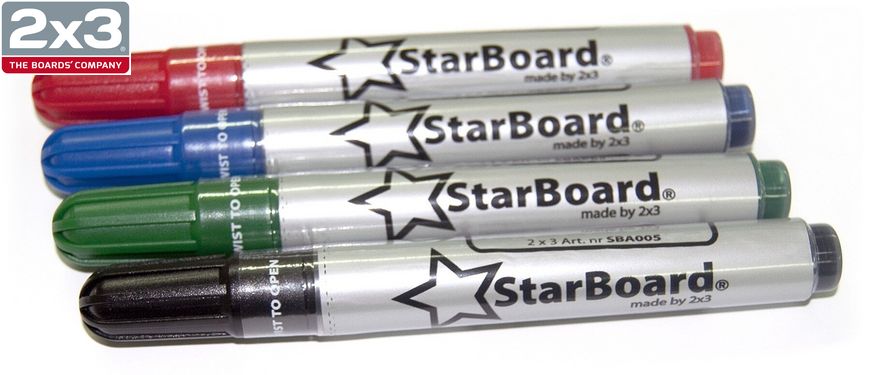 Набір маркерів для дошки (4шт) StarBoard SBA005